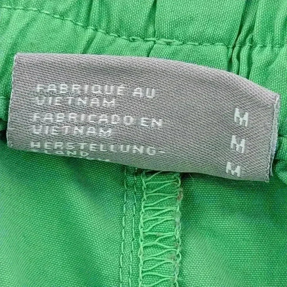 Columbia Shorts Women M Green Blue Chino Pockets Hiking Drawstring 4" Inseam - Picture 4 of 14